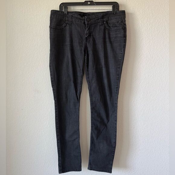 Harley-Davidson Women’s Jeans Black Straight Leg Stretch Denim Sz 14 31" inseam - Picture 1 of 10